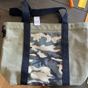 Camouflage canvas tote
